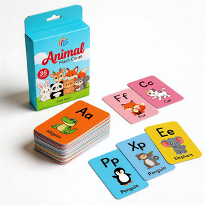 Tarjeta de Regalo de Papel con <span class=keywords><strong>Diseño</strong></span> Personalizado, Gráfico de Animales Creativos y Lindos, Impresión de Logotipo, <span class=keywords><strong>Diseño</strong></span> Gratuito, Producto Educativo para Niños, Venta Caliente - Product Image 1