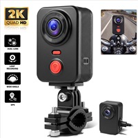 Caméra de tableau de bord pour moto 2K, double objectif, étanche, HD, portable, sans écran, WiFi, GPS, enregistreur de conduite
