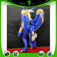 Dragon bleu gonflable debout avec le trou sexy SPH