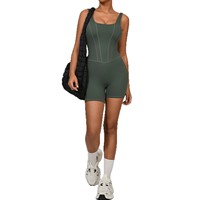 Combinaison de sport 2026 pour femme – Tenue de fitness active et vêtements d'entraînement – Combinaison courte de gym pour femme