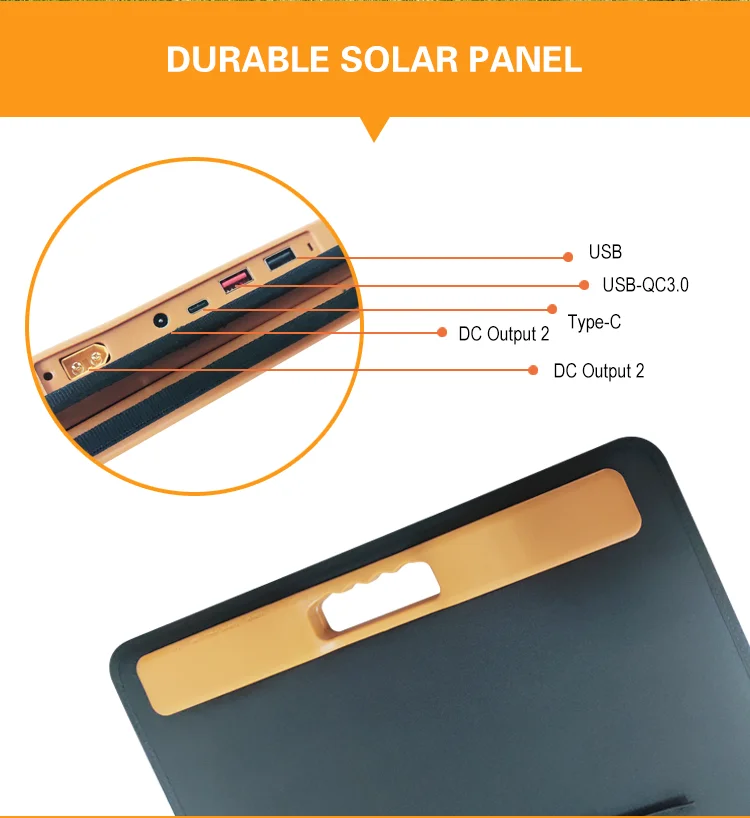 High quality high performance folding solar panel solar 60w 100w solar panel charger - Portable Solar Panel - 3