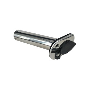 Support de canne à pêche encastré en acier inoxydable 316 marine, avec capuchon en caoutchouc, joint d'étanchéité en PVC UV, 15 degrés, 50x240mm - Product Image 3