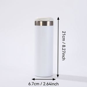 600ml 21oz Stainless Steel Eco-Friendly Vacuum Insulated Travel <b>Cup</b> 6-12 Hours <b>Thermal</b> Performance One Click Flip Lid Leakproof - Product Image 3