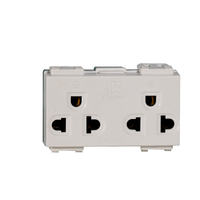 Soket meja daya pintar 16A 250V, aplikasi industri 50Hz/60Hz dengan beberapa colokan 2 Outlet