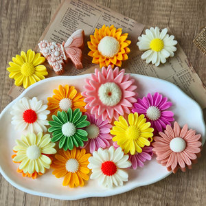 J-1056 Sonnenblume kleine Gänseblümchen Blume Silikon form für Kerze Herstellung handgemachte Seife DIY Aroma therapie Gips Ornamente Formen - Product Image 2