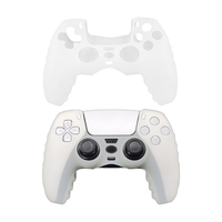 Coque de protection en silicone souple antidérapante avec texture texturée, disponible en plusieurs couleurs, pour manette PS5 DualSense, avec une meilleure adhérence.