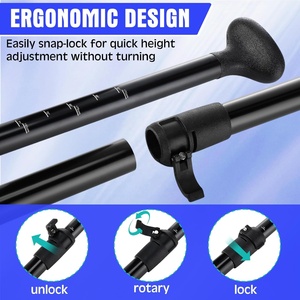 YOTO 4-Section Lightweight Aluminum Alloy Adjustable SUP <strong>Paddle</strong> Detachable Floating Oars <strong>for</strong> <strong>Paddleboard</strong> Kayak Boat Surfing - Product Image 3