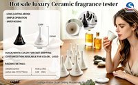 Testeur de parfum en céramique, diffuseur d'arômes, support de plaque de test d'huiles essentielles, entonnoir de dégustation de parfum, coupelle de dégustation de parfum
