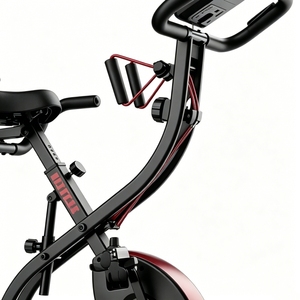 Vélo d'exercice magnétique pliable Gregory, modèle X Bike, avec barre de support réglable à cordon de serrage – Équipement de fitness en direct d'usine - Product Image 4