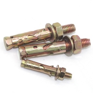 Ancre de manche antidérapante en acier au carbone M12 galvanisé jaune zingué avec écrou hexagonal - Product Image 2