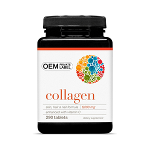 Tabletas de Colágeno 6000mg, Fórmula para Piel, Cabello y Uñas, Enriquecidas con Vitamina C, Tabletas Blanqueadoras para Cabello, Uñas y Piel - Product Image 1
