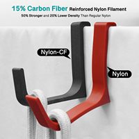 Filament d'imprimante 3D en nylon PA6-CF argenté effet fibre de carbone 3D, diamètre 1,75 mm, bobine de 500 g compatible AMS