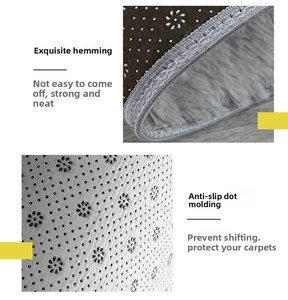 <span class=keywords><strong>Tapis</strong></span> ronds de luxe modernes, doux et soyeux, vert et blanc, pour chambre et salon, grands et volumineux, en peluche et moelleux - Product Image 5