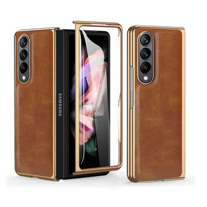 Étui en cuir PU pour <span class=keywords><strong>Z</strong></span> <span class=keywords><strong>Fold</strong></span> 7 avec protection d'écran avant, étui de téléphone portable en cuir pour <span class=keywords><strong>Samsung</strong></span> <span class=keywords><strong>Galaxy</strong></span> <span class=keywords><strong>Z</strong></span> <span class=keywords><strong>Fold</strong></span> 6 5 4 3 <span class=keywords><strong>2</strong></span> - Product Image 3