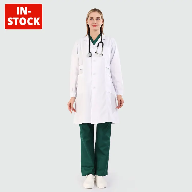 Качественная элегантная форма для аптеки, пальто для медицинской лаборатории, медицинские скрабы