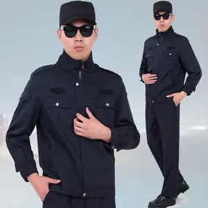 사용자 정의 만든 개인 보안 유니폼 100% 코튼 폴리 에스테르 경비원 유니폼 셔츠 보안 착용 가드 여름