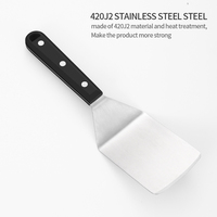 Spatule à plaque chauffante en acier inoxydable tourneur à crêpes Hamburger Smasher tourneur grattoir lasagne tourneur serveur