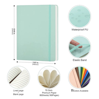 Carnets A5 personnalisés en cuir PU avec logo, porte-stylo et sangle, couverture rigide, vente en gros