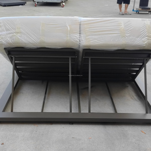 Chaise longue de jardin en aluminium <span class=keywords><strong>blanc</strong></span>, style minimaliste, double réglage, pour extérieur, hôtel, salon, <span class=keywords><strong>piscine</strong></span>, plage - Product Image 4