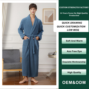 Última toalla personalizada <span class=keywords><strong>de</strong></span> invierno, ropa <span class=keywords><strong>de</strong></span> dormir <span class=keywords><strong>de</strong></span> manga larga <span class=keywords><strong>de</strong></span> algodón puro, ropa <span class=keywords><strong>de</strong></span> dormir unisex, súper suave y cálida para él y para ella - Product Image 3