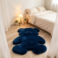 Tapis en fausse fourrure irrégulière et moelleuse 0164, épais et antidérapant, pour la décoration de la chambre à coucher et du salon