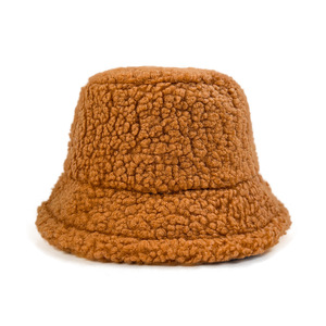 Unisex <strong>Winter</strong> Thick Warm Spliced 100% Polyester Fisherman's <strong>Hat</strong> Custom Logo <strong>Fluffy</strong> Plush Cycling Daily Bucket <strong>Hat</strong> - Product Image 4