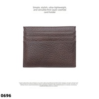 Porte-cartes en cuir PU ultra fin et minimaliste, étui à cartes de crédit symétrique multi-fentes, portefeuille en cuir végétalien, vente en gros
