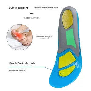 Wholesale Unisex Summer Running Basketball Comfort Sports <b>Insoles</b> with Breathable Velvet TPE Shock Absorption - Product Image 2