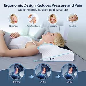 Bantal busa memori penghilang nyeri leher, bantal busa memori ramah di sisi tidur dan perut - Product Image 6