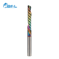 Fresa de extremo de flauta simple cortada en aluminio de carburo BFL con fresa de un solo filo recubierta de DLC para aluminio