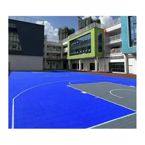 Jeu de terrain de basket-ball avec logo personnalisé Plancher de salle de sport pliable pour jouer en plein air sur mesure Personnaliser l'aire de jeu sol carré de basket-ball