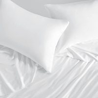 Parure de draps en bambou Lycra rafraîchissante et douce, ensemble de draps en rayonne de bambou biologique, parure de lit de luxe soyeuse pour hôtel