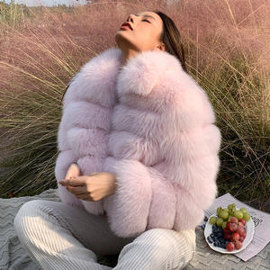 Nuovi arrivi cinque sezioni fantasia Cherry Blossom rosa <span class=keywords><strong>pelliccia</strong></span> <span class=keywords><strong>di</strong></span> volpe <span class=keywords><strong>cappotto</strong></span> Crop giacca donna inverno <span class=keywords><strong>pelliccia</strong></span> <span class=keywords><strong>di</strong></span> volpe Outwear <span class=keywords><strong>con</strong></span> colletto <span class=keywords><strong>con</strong></span> risvolto - Product Image 1