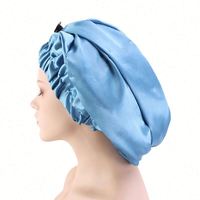 Gorros de Dormir de Satén Plegables Extra Largos, Suaves y Resistentes a las Manchas, con Botón, Cómodos, para Trenzas, Cabello Liso y Rastas, para Adultos