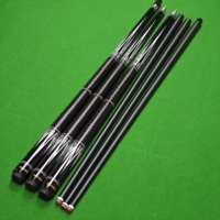 Tongkat Snooker Berkualitas Tinggi Maple 1/2 Split High-Tech dengan Sambungan Baja Anti Karat, Shaft Serat Karbon Fiberglass - Ringan 2-bagian