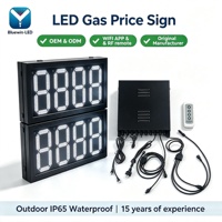 Letrero LED para Precios de Gasolina de 10 Pulgadas, IP65, Control Remoto, 2 Años de Garantía, Directo de Fábrica