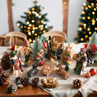 Crèche de Noël en Résine pour Articles Religieux Catholiques, Figurines de Jésus Bébé pour Cadeaux de Fête