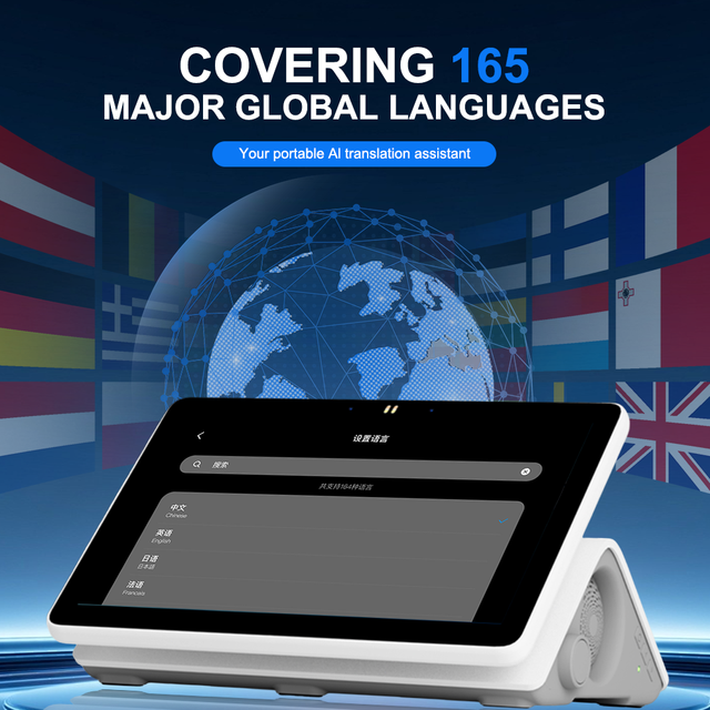 OEM 10.1 Inch Dual Screen AI Language Translator Terminal Desktop Voice Translation Machine Airport Hospital