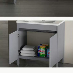 Mueble de Baño 668 con <span class=keywords><strong>Lavabo</strong></span> Integrado de Cerámica y Aluminio Honeycomb, Juego Completo - Product Image 2