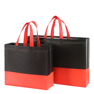 Bolsa de Compras Mediana Ecológica, Reutilizable, Reciclada, de Tela No Tejida, Fácil de Llevar, Plegable, para Supermercado, Negra - Product Image 1