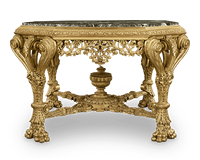 Canapé de table basse doré Royal Design marbre octogonal de luxe avec jambe basse construction en bois massif table d'appoint de style traditionnel