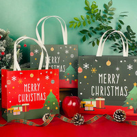 Tas Kado Kertas Cetak Natal Kustom Grosir, Tas Belanja Liburan Pohon Natal untuk Hadiah Pesta