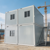 Maison préfabriquée à faible coût, construction rapide, déplaçable, résistante aux intempéries, maison conteneur préfabriquée à vendre