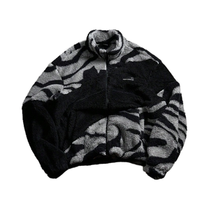 Thời trang tùy chỉnh xé mùa đông ngoài trời lông cừu áo khoác <span class=keywords><strong>Sherpa</strong></span> Áo khoác len túi dày đầy đủ dây kéo lên quá khổ <span class=keywords><strong>Sherpa</strong></span> Áo khoác nam - Product Image 1