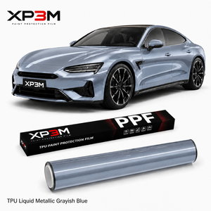 XP3M Liquid Metallic Grayish Blue Liquid Metal Gloss TPU Color PPF Car <b>Wrap</b> <b>Vinyl</b> 7.5 Mil Self Healing Anti Scratch Wet Apply - Product Image 1