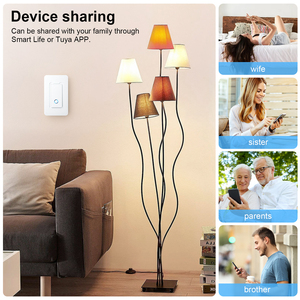 Chúng tôi thông minh <span class=keywords><strong>Wifi</strong></span> tường chuyển đổi ánh sáng thiết lập ứng dụng & điều khiển bằng giọng nói với thời gian Thiết lập đơn cực 10A PC chuyển đổi NFC mạng - Product Image 5