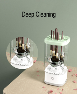 Laxney Nouveau Design Nettoyeur de pinceaux de maquillage électrique portable rechargeable en ABS/TPE Blanc pour usage commercial et domestique - Product Image 2