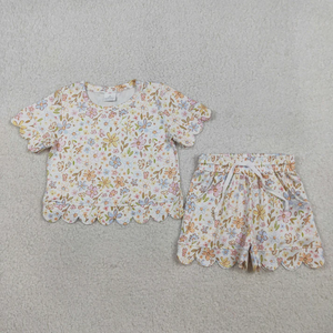 Pronto per la Spedizione: Set di Abbigliamento per Bambine, Maglietta a Maniche Corte e <span class=keywords><strong>Pantaloncini</strong></span> <span class=keywords><strong>Verdi</strong></span> in Cotone - Product Image 4