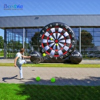 BOSTYLE Cible de fléchettes gonflable commerciale pour 2 joueurs, en PVC, utilisation intérieure/extérieure, balles adhésives – Parc aquatique, Carnaval