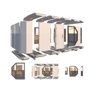 Kit de maison préfabriquée mobile modulaire en acier écologique de luxe, capsule, petite maison complète, équipement complet, cabane en bois, entrée, cabane Apple - Product Image 1